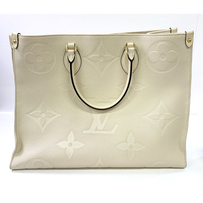 LOUIS VUITTON On The Go GM, White, Monogram Empreinte Leather M45081