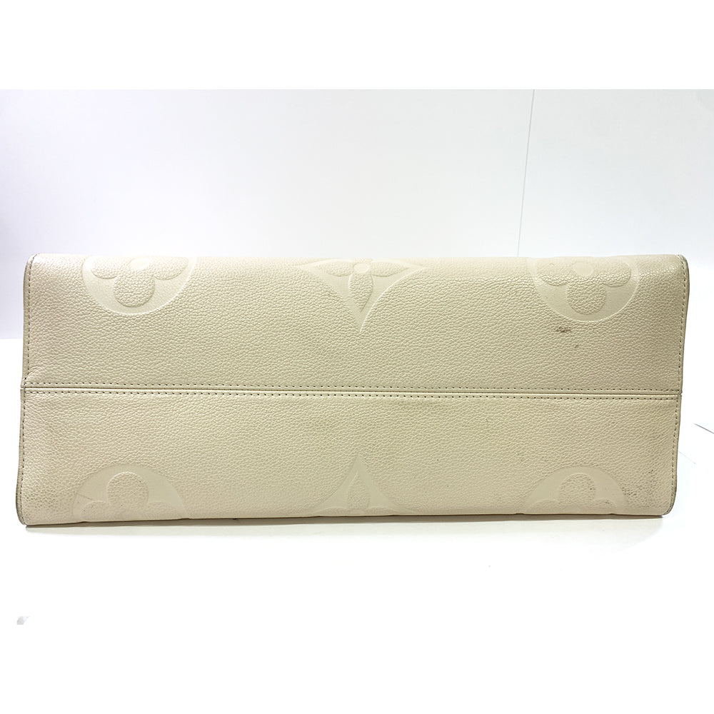 LOUIS VUITTON On The Go GM, White, Monogram Empreinte Leather M45081