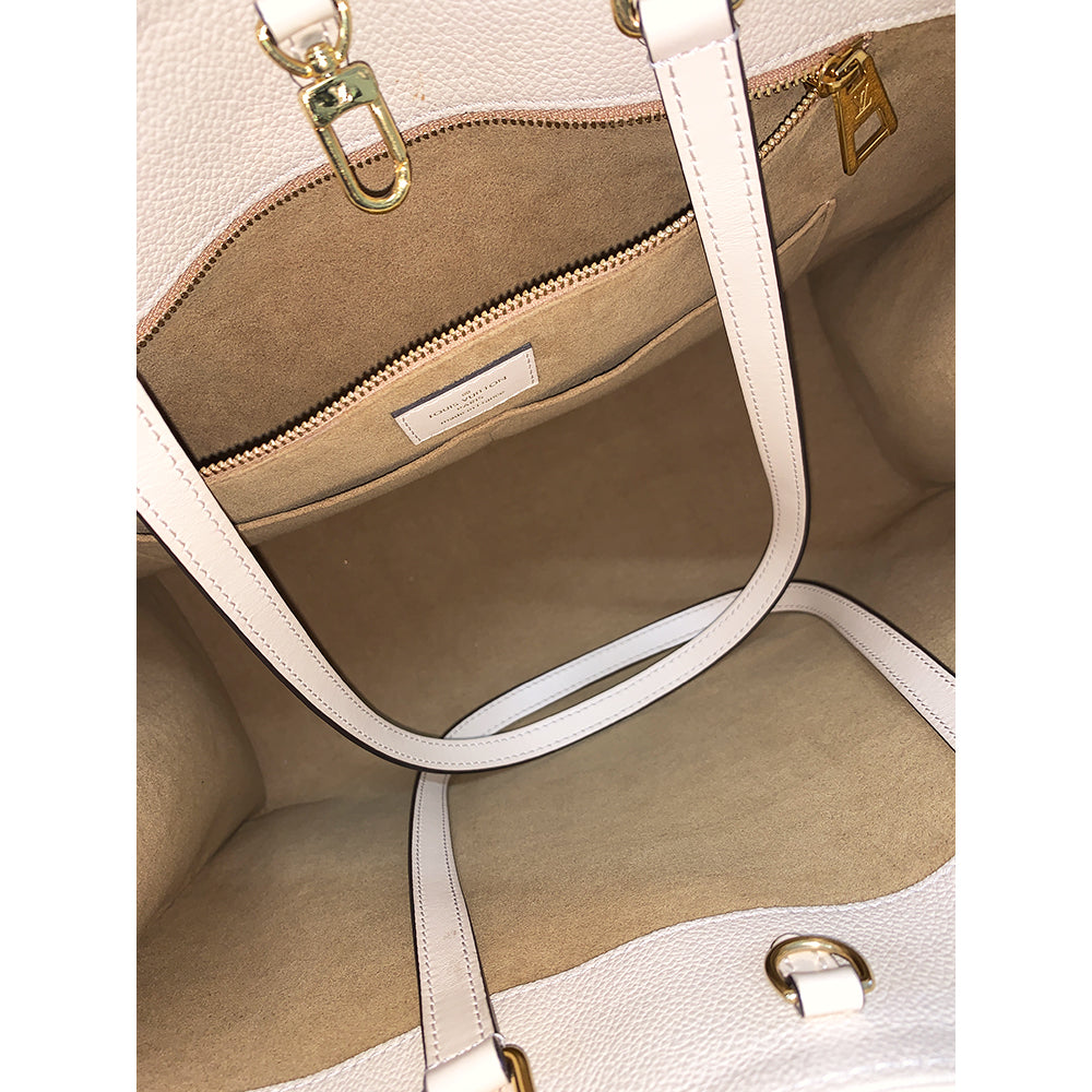 LOUIS VUITTON On The Go GM, White, Monogram Empreinte Leather M45081