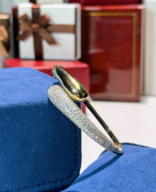 Diamond and Gold Bangle