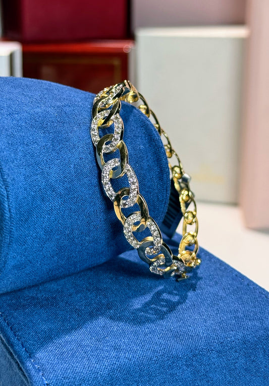 Chain Design Diamond Bangle