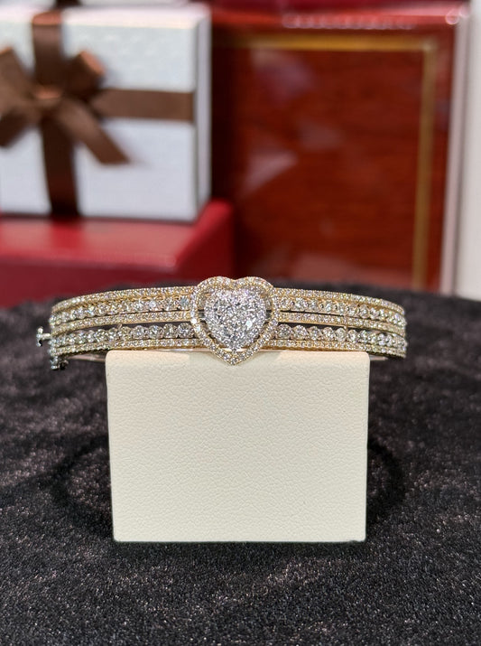 Heart Diamond Bangle