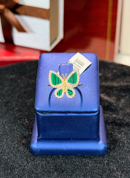 Green Butterfly Ring