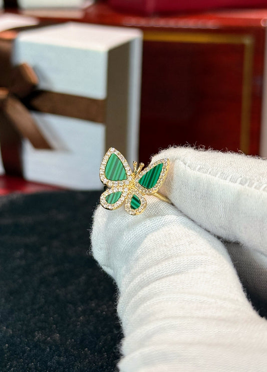 Green Butterfly Ring