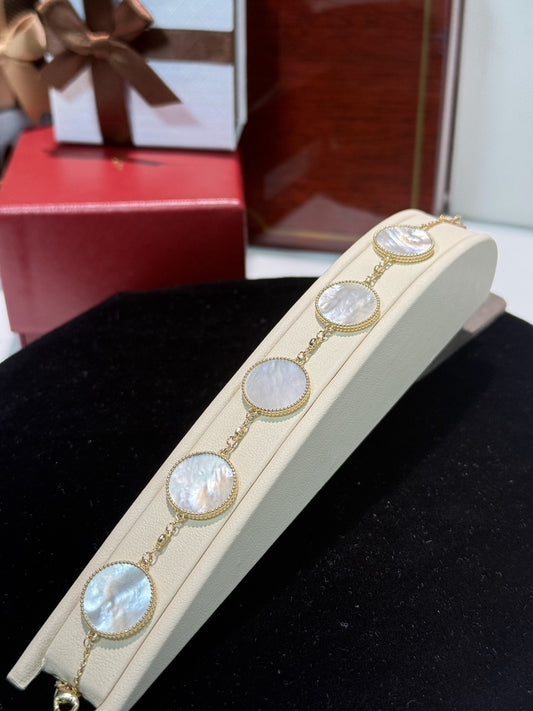 Van Cleef Inspired Mother of Pearl Bracelet