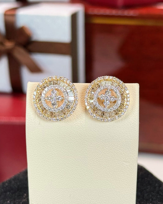 Circle Diamond Earrings