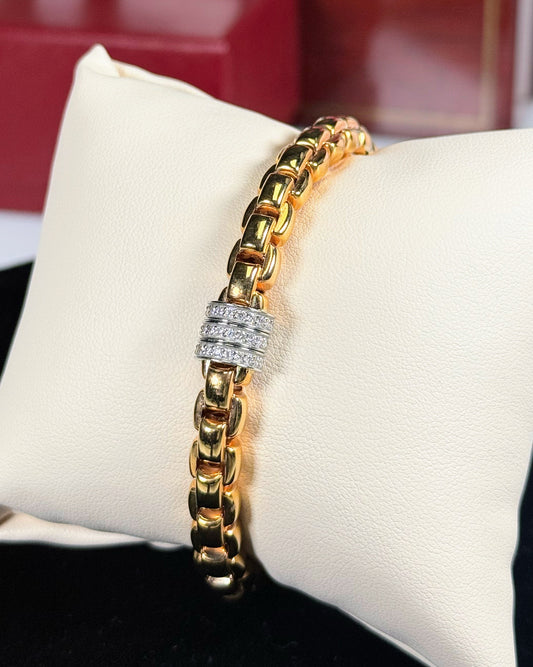 Chain Lock Design Diamond Bracelet