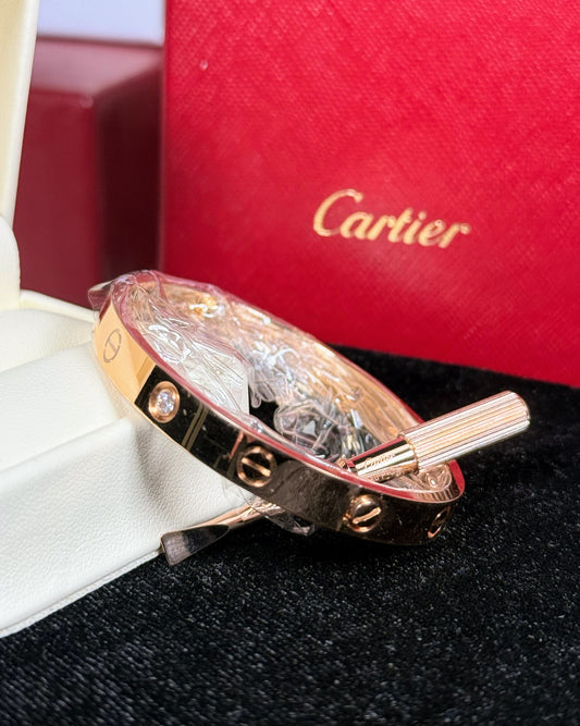 Cartier Love Bracelet 4 Diamond Rose Gold