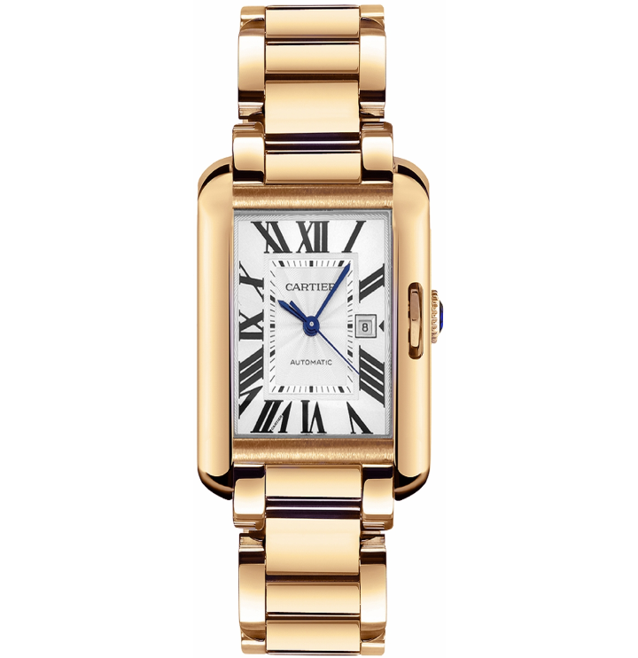 Cartier Tank Anglaise Solid 18k Rose Gold Women's Luxury Watch W5310003